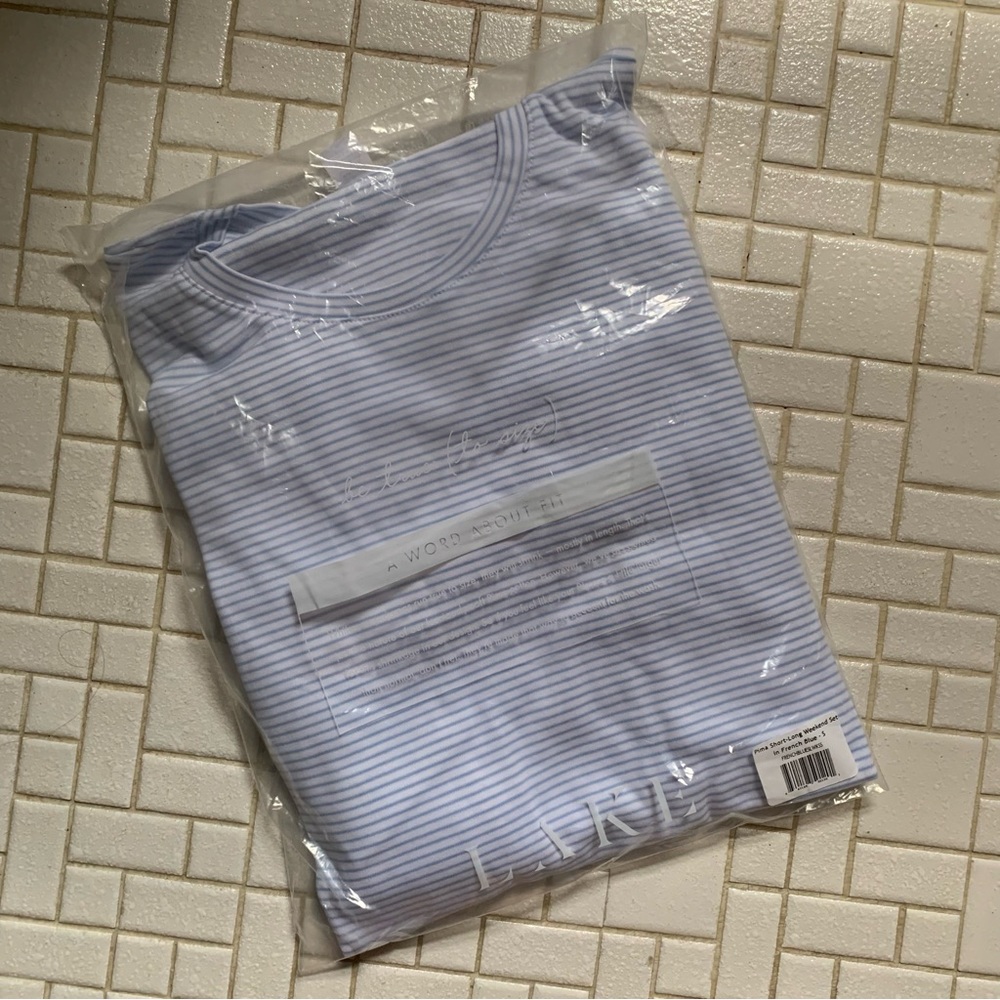 NWT Lake Pajamas short-long weekend set S (french blue) - Picture 5 of 6